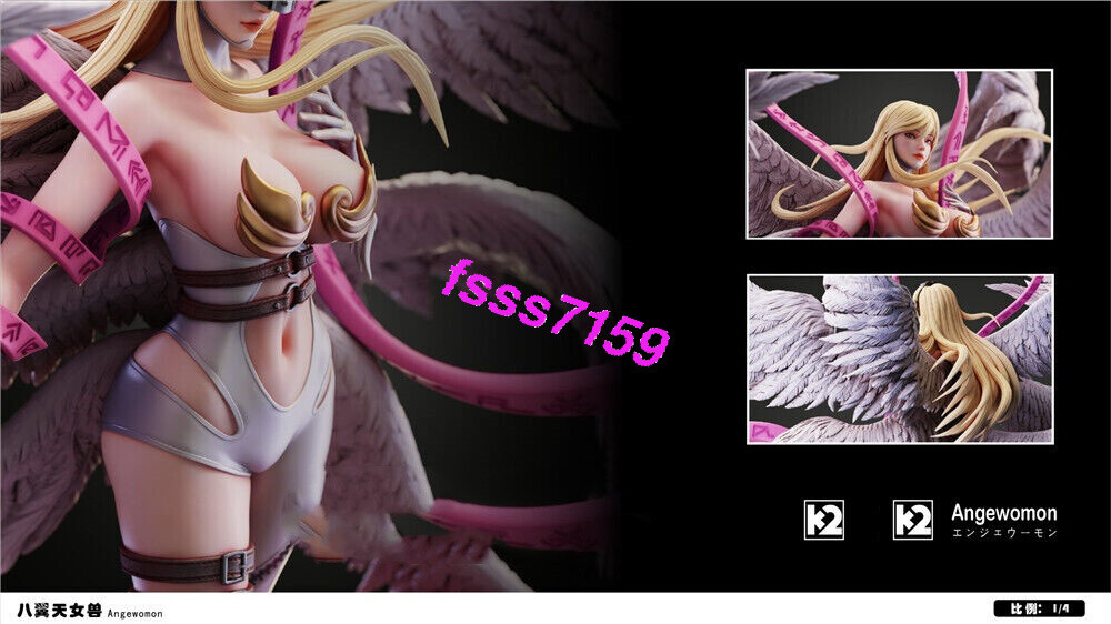 お客　NOAH STUDIO ANGEWOMON 1/4 1/4 Scale Angewomon & Lady Devimon - Digimon Resin Statue
