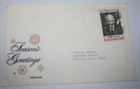 Postmark Clinton, CT Envelope 6 cent Stamp Christmas Dwight D. Eisenhower — photo 1