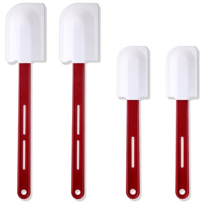 4 Pcs High Temp Silicone Spatulas Heat Resistant Rubber Spatula Commercial Si...
