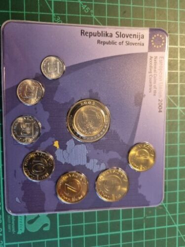 Monnaie européenne édition Slovénie, KMS 10 Tolarjev, euro + pièce commémorative - Photo 1/6
