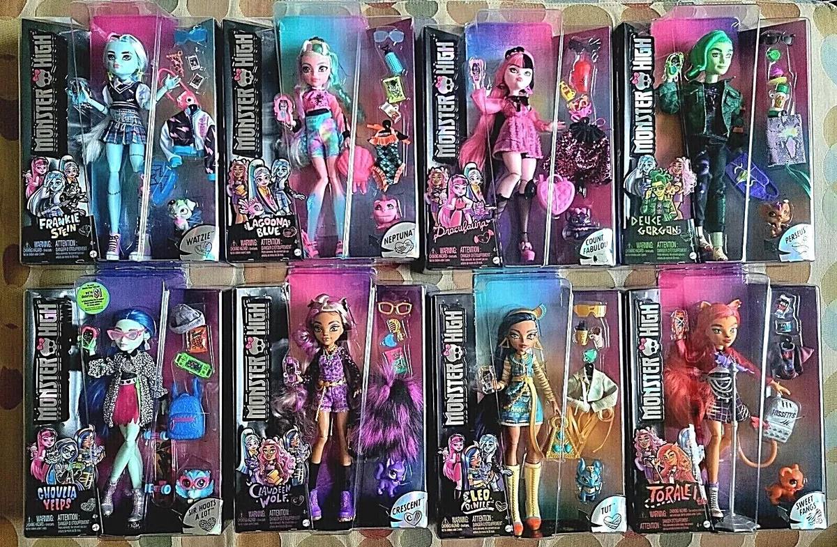 2022 MONSTER HIGH G3 REBOOT SET OF 9 DOLLS (Free MH shirt to first 2  buyers!)