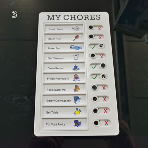 Kids Chore Chart Check List Memo Plastic Board Planner Easy and Fun To Use § - Picture 13 of 17