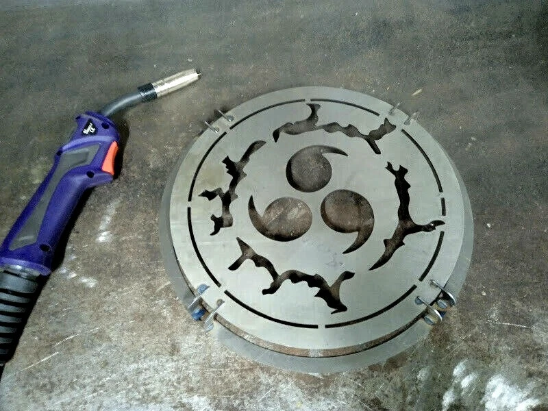 Handmade Custom Metal Raised Speakesr Grill 1pc Naruto Uchiha sign Subwoofer - Image 4 of 4