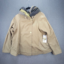 Lindi Reversible M Khaki Hooded Swing Artsy Jacket