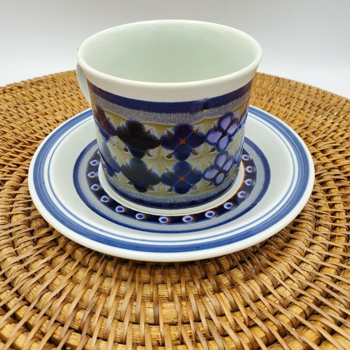 Royal Doulton Set Saucer Plate Coffee Cup Tea Lambeth Stoneware Vintage Tangier - Picture 2 of 9