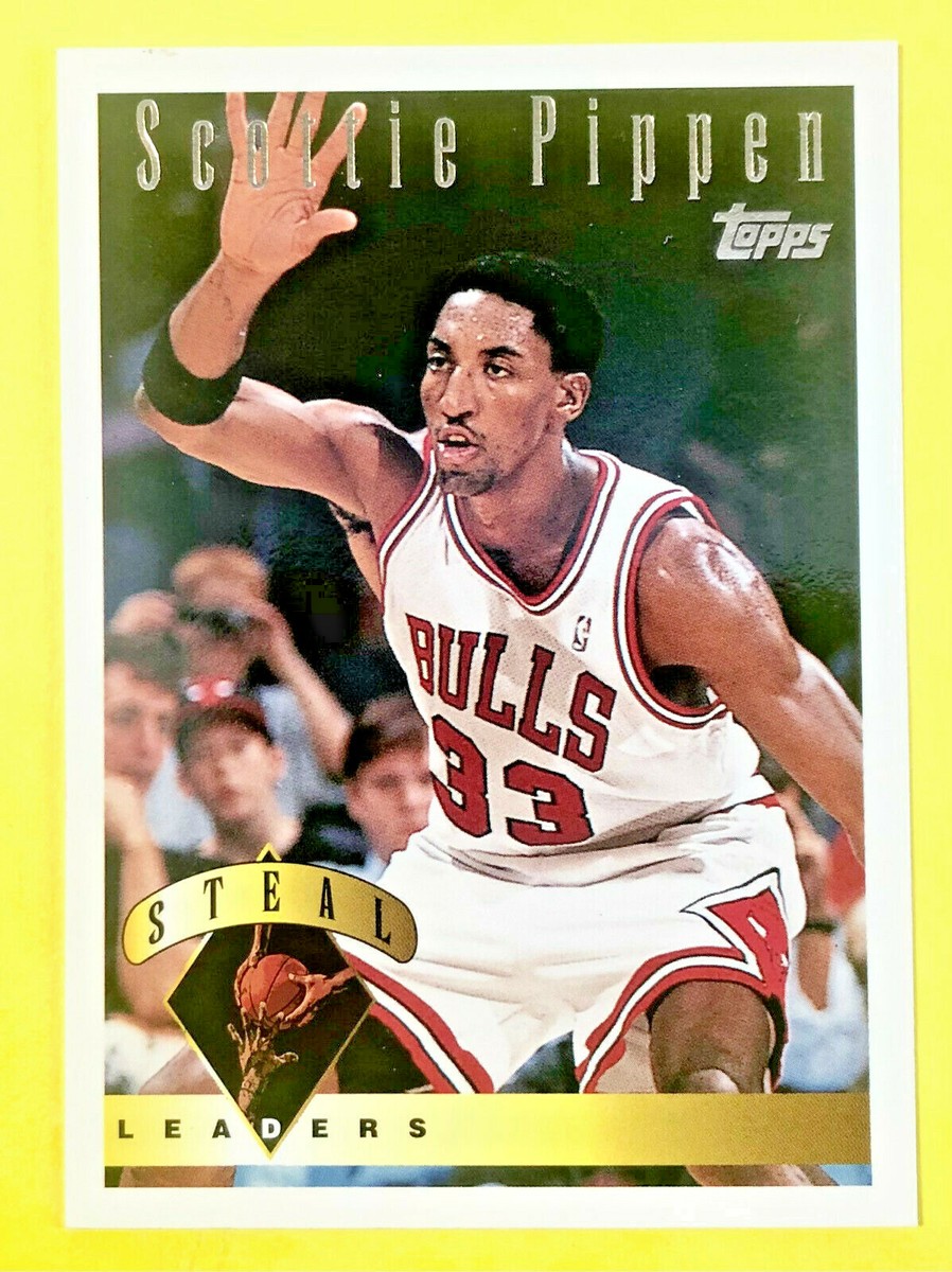 1995 Topps Scottie Pippen 'Steal Leaders' #21 Basketball Card