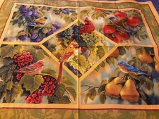 Fabric Wall Hanging Birds Sanctuary Panel 36 L X 44 W Multicolor