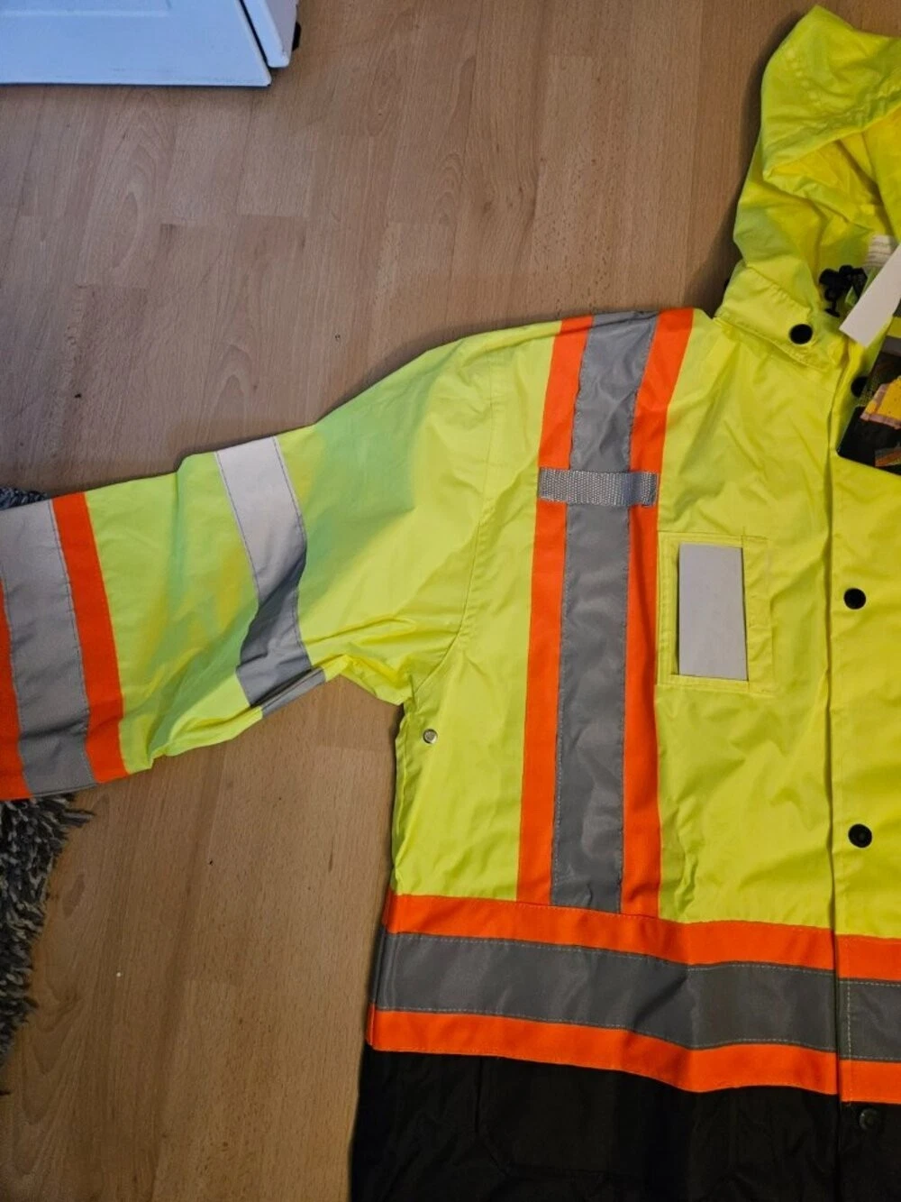 Holmes Workwear ANSI Class 3 Type R Hi Vis Rain Suit large Waterproof Reflect - product detail image 5
