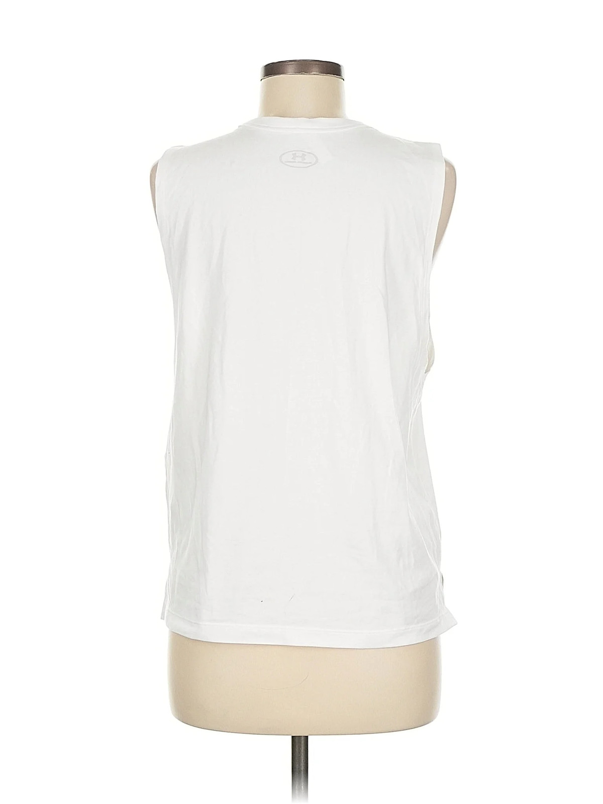 Under Armour Women White Sleeveless T-Shirt M thumbnail 2