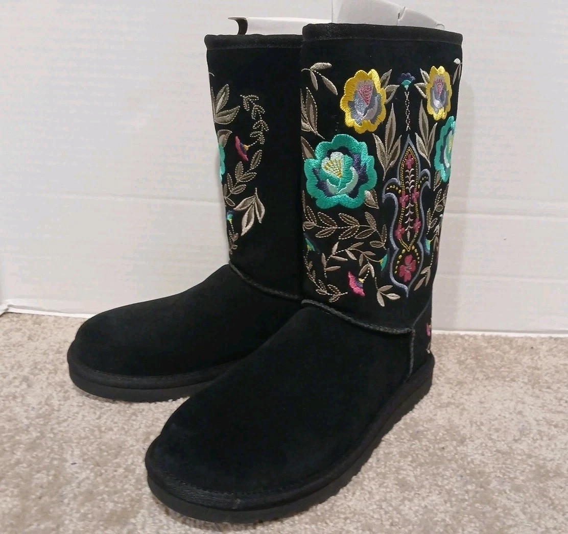 UGG 花卉女靴| eBay
