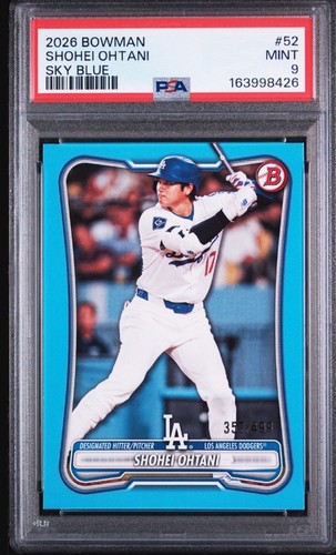 2026 Bowman - Shohei Ohtani #52 Sky Blue /499 PSA 9 MINT