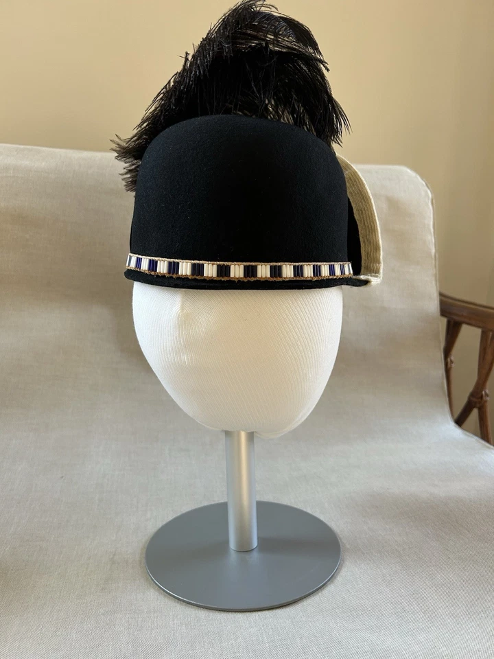 Sombrero ladeado de oficial británico 1755 réplica hecha a mano reproducción militar de colección Foto 4 de 4