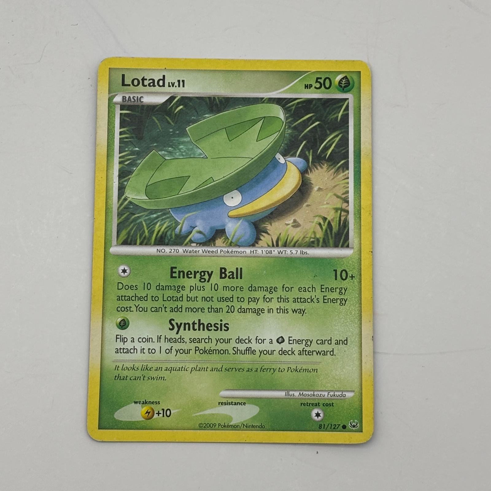 Lotad 81/127 Common Platinum Pokemon Lightly Played