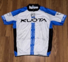 Kuota Bicycle Jersey Men's 3XL Color Blue Black White Short Sleeve Full Zip