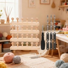 52.99'' Chunky Knit Blanket Loom Kit Wooden Knitting Loom Frame for Hand