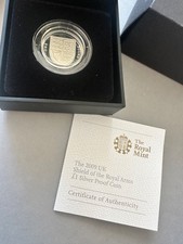 SILVER PROOF £1 ONE POUND COIN WITH COA 2009 SHIELD OF THE ROYAL ARMS