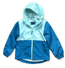 Eddie Bauer Jacket Girl's Medium 10/12 Lightweight Windbreaker Aqua Teal