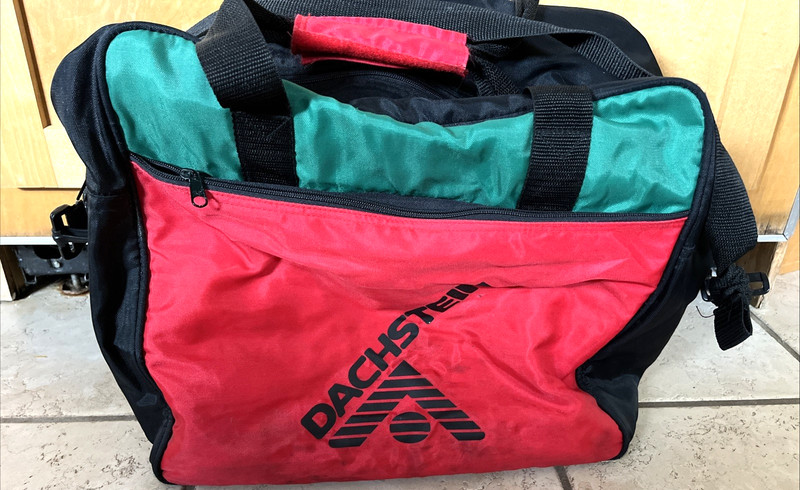 ADULT SKI BOOT BAG HEAVY DUTY RED/GREEN/BLACK DACHSTEIN