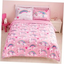 Kid Comforter Set 5 Piece Unicorn Rainbow Bedding Twin Pink Unicorn Rainbow