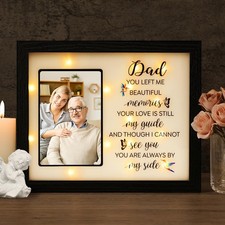 Sympathy LED Shadow Box 4x6 Picture Frame - Memorial Gifts for Loss of Dad, G...