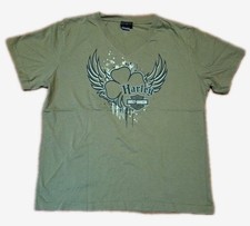 Harley-Davidson T-Shirt Olive Green Woman s XL 4 Leaf Clover Dublin Ireland 2012