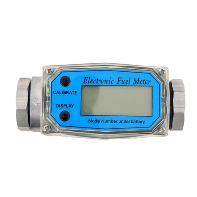 1'' 2.6-26 GPM Digital Turbine Flow Meter for Liquid Flow Meter w/ 3/4 Interface