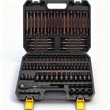 112-Piece Torx and Allen Bit Socket Set, 1/4", 3/8",1/2" Drive Bit Socket Set...