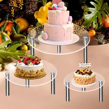 Cake Stand Acrylic Kitchen Multi-layer Replacement Round Set Transparent