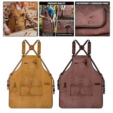 Canvas Apron with 9 Tool Pockets Professional Woodworker Canvas Work Apron