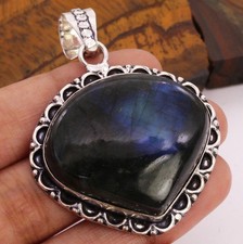 Firey Labradorite 925 Silver Plated Handmade Pendant of 2