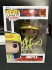Stranger Things #1302 Argyle Signed Funko #1299 Eduardo Franco JSA COA