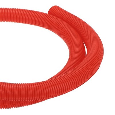 6.6ft 1 1/2 Inch Red Wire Loom Split Tubing Cord Protectors Flexible Conduit