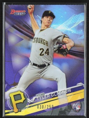 Tyler Glasnow 2017 Bowman's Best Purple Refractor RC /250 #3 Pittsburgh Pirates