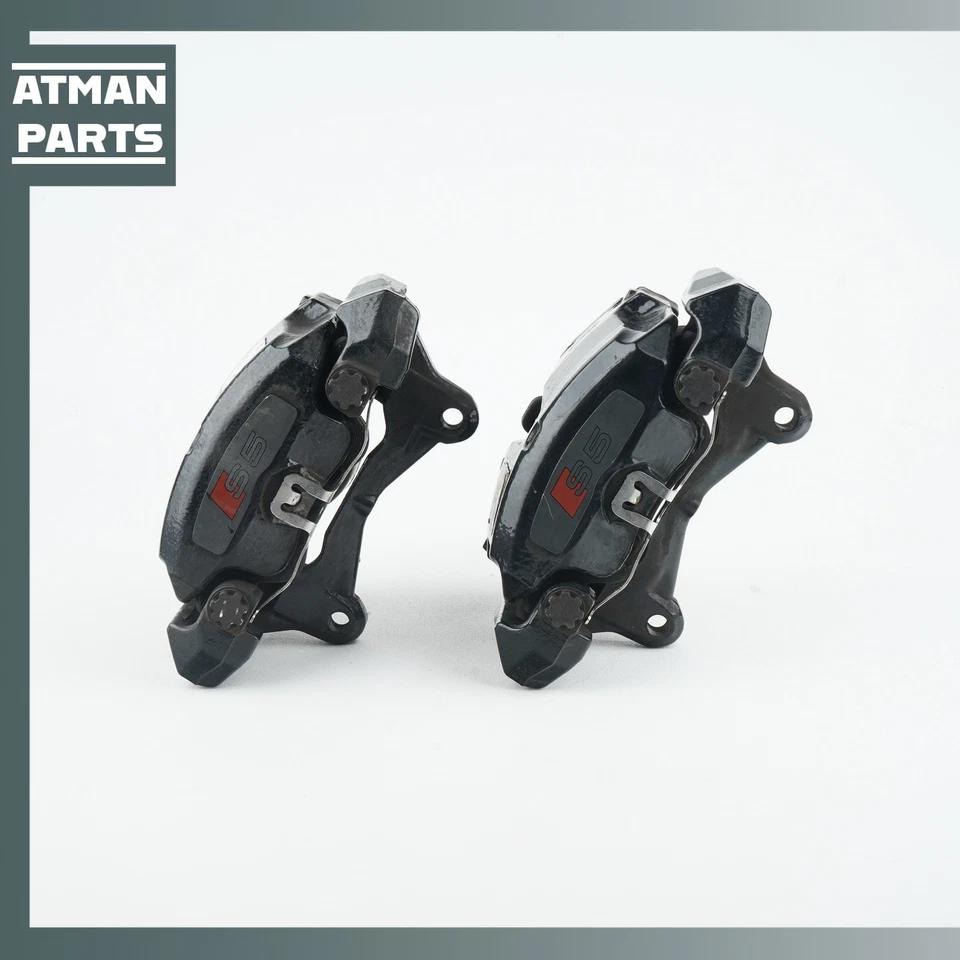 Juego de cubiertas de pinza de freno delantera derecha e izquierda Audi S5 S4 S-Line 13-17 OEM Foto 2 de 4
