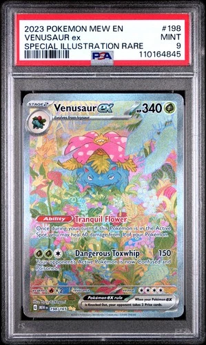 2023 POKEMON MEW EN-151 SPECIAL ILLUSTRATION RARE #198 VENUSAUR EX PSA 9