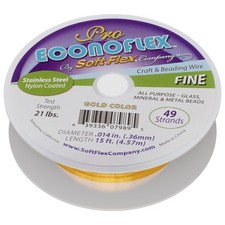 Soft Flex - Pro Econoflex Hobby Beading Wire - Standard Size Gold, Steel Gray
