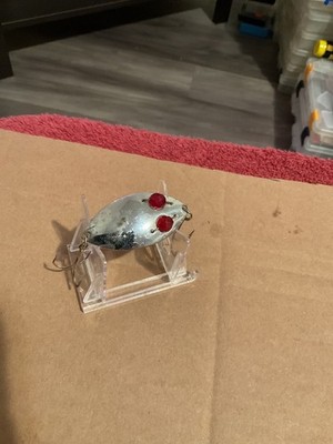 Vtg Hofschneider Red Eye Wiggler Junior 2 1/4'' Wobble Spoon Fishing Lure
