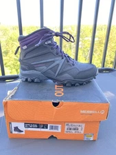 Capra Glacial Ice Mid Hiking Boots Insulated Purple Black Merrell Shoes (W7.5)