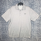 Mens Under Armour Gray Loose HeatGear Polo Short Sleeve Prestwick Golf Size Lg