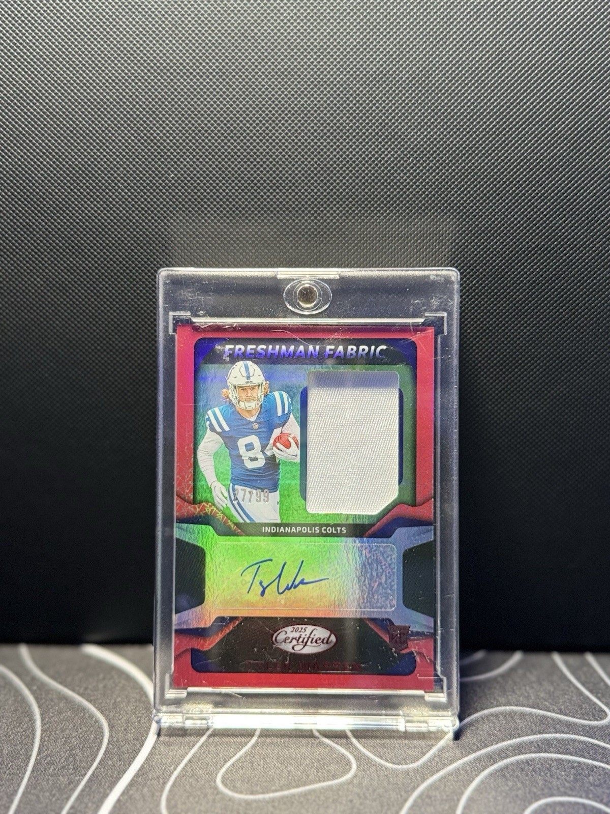 2025 Panini Certified - Freshman Fabric Mirror Signatures Tyler Warren Red /99