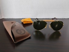 Vintage Ray-Ban Bausch Lomb Aviator Sunglasses 58X14 With Original Case