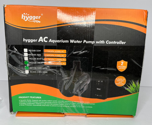 hygger AC Aquarium Water Pump with Controller - HG268 100w 3430gph