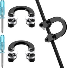 Archery D Loop Compound Bow Metal U Nock D Ring Buckle Set for Hunting Shooting