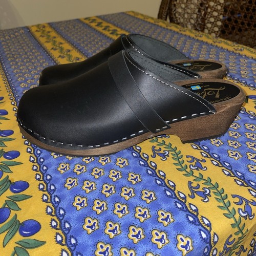 Lotta’s From Stockholm Neu Damen Schwarz Clogs EU 39 US 8,5