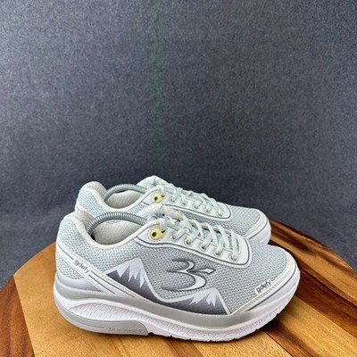 Gravity Defyer Womens Pain Relief Mighty White Silver Walking Shoes Size 7