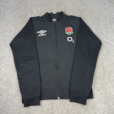 Umbro England Jacket Mens Small Black Anthem Softshell Full Zip Top Rugby Union