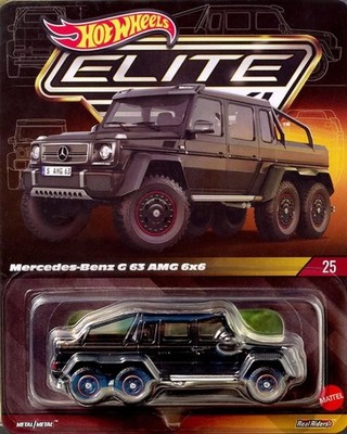 Hot Wheels Elite Mercedes-Benz G 63 AMG 6x6 1:64 Black Diecast Car
