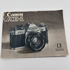 Canon AE-1 Manual/Instructions 72 Pages 