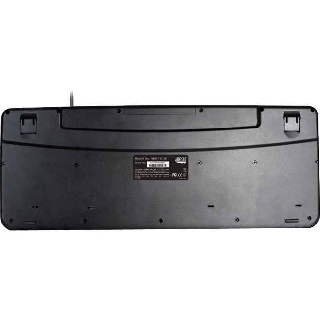 Adesso AKB-132 - Spill-Resistant Multimedia Desktop Keyboard (PS/2) (AKB132PB) - Image 4 of 4