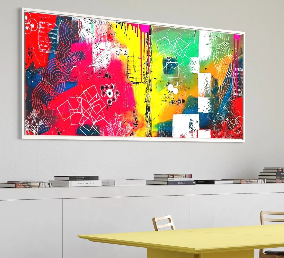 Large Modern Abstract Painting Original Art Canvas 50x120cm Ready to hang - Bild 3 von 4